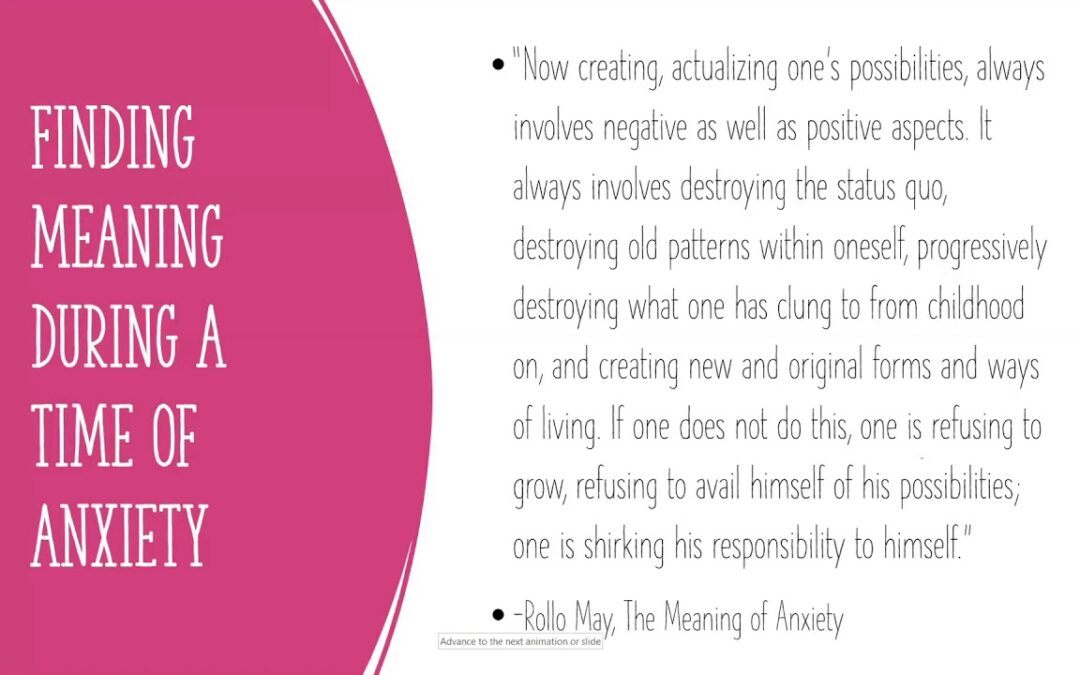 Dr. Akiva Perlman – Managing Anxiety (Zoom)